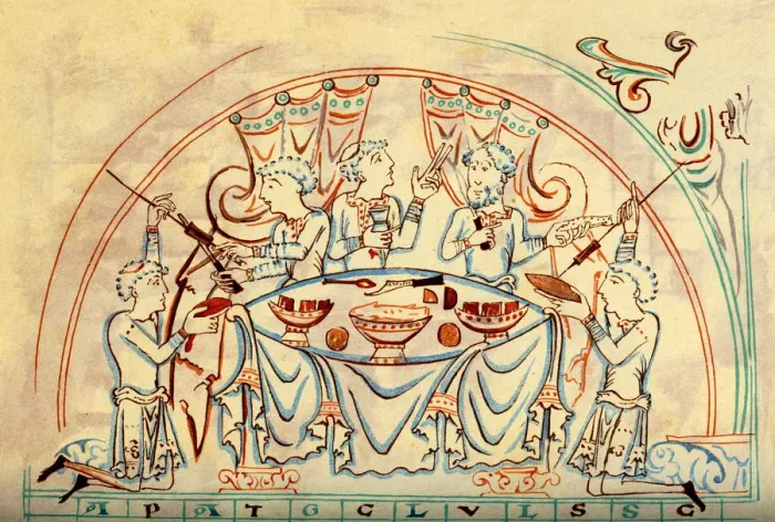 Framed Print : A banquet, 11th century (1892) Framed Print : A banquet, 11th century (1892)