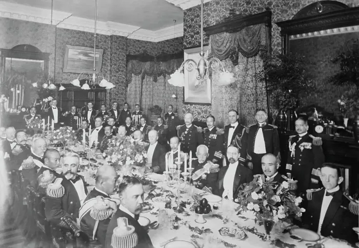 Framed Print : Banquet to Adm. Winterhalter in Japan, 1916. Creator: Bain News Service Framed Print : Banquet to Adm. Winterhalter in Japan, 1916. Creator: Bain News Service