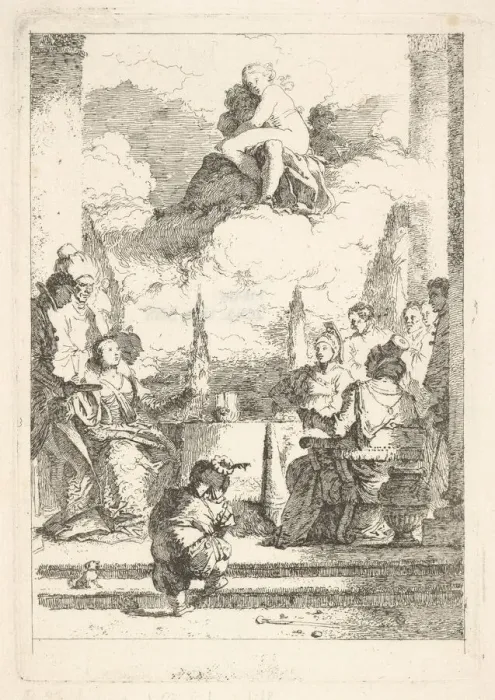 Framed Print : The Banquet of Anthony and Cleopatra, ca. 1764. Creator: Jean-Honore Fragonard Framed Print : The Banquet of Anthony and Cleopatra, ca. 1764. Creator: Jean-Honore Fragonard