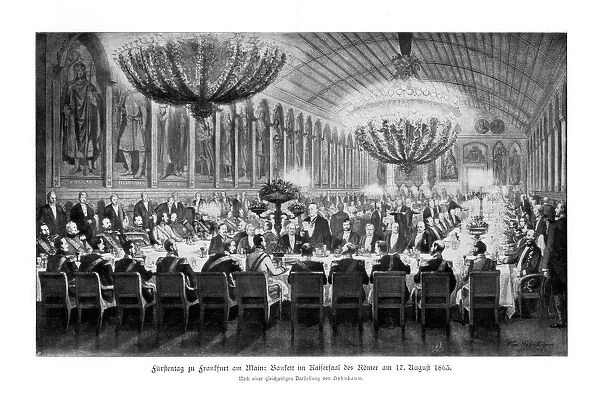 Banquet in the Emperors Hall, Romer, Frankfurt, (17th August 1863), 1900