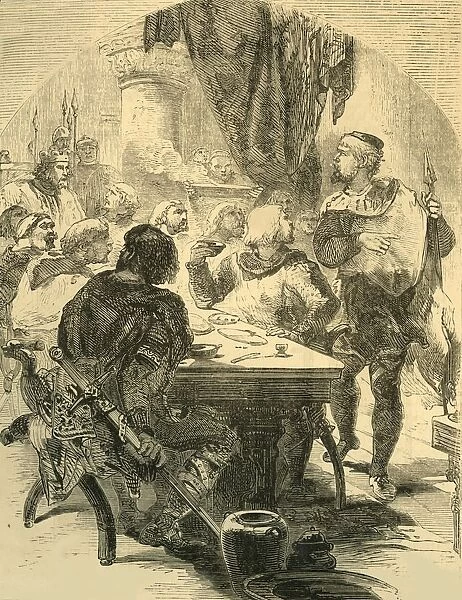 At a Banquet given by Harold, he receives the News of the Invasion of the Normans, c1890