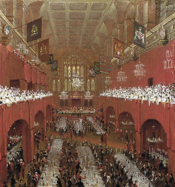 Banquet at the Guildhall, City of London, 1814. Artist