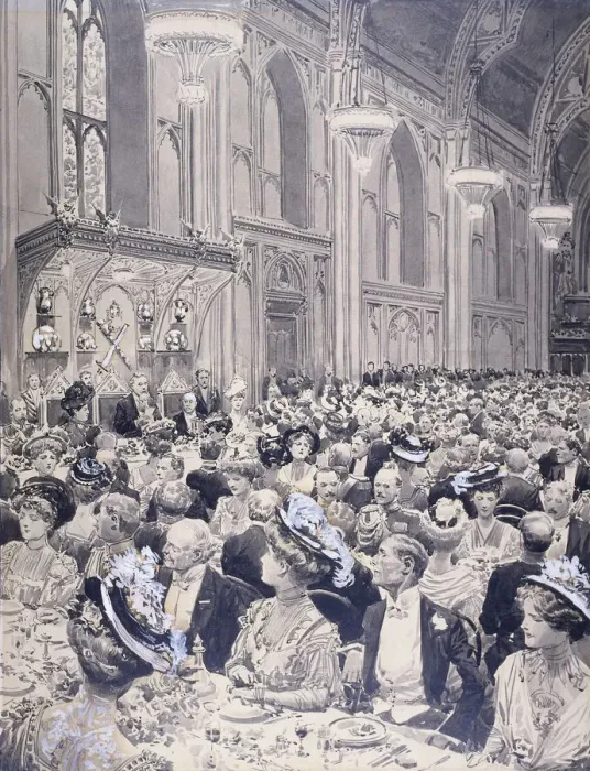 Framed Print : Banquet at the Guildhall, London, 1908 Framed Print : Banquet at the Guildhall, London, 1908