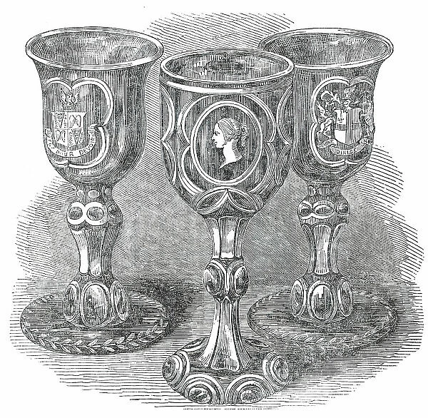 The Banquet in the Guildhall at York - Cups used by the Lord Mayor... 1850. Creator: Unknown