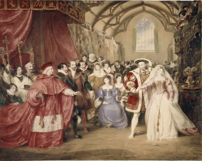 Framed Print : The Banquet of Henry VIII in York Place. Artist: Stephanoff, James (1789-1874) Framed Print : The Banquet of Henry VIII in York Place. Artist: Stephanoff, James (1789-1874)