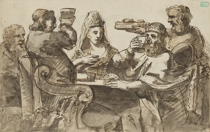 Framed Print : Banquet at King David's?, After 1760. Creator: Unknown. Banquet at King David's?, After 1760. Creator: Unknown Framed Print : Banquet at King David's?, After 1760. Creator: Unknown. Banquet at King David's?, After 1760. Creator: Unknown