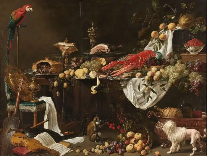 Framed Print : Banquet Still Life, 1644. Creator: Adriaen van Utrecht Framed Print : Banquet Still Life, 1644. Creator: Adriaen van Utrecht