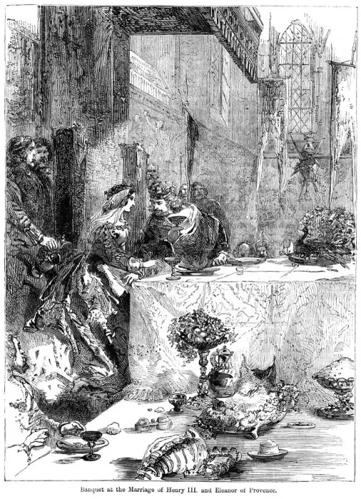 Framed Print : Banquet at the marriage of King Henry III (1207-1272) and Eleanor of Provence (c1223-1291), 1236 Framed Print : Banquet at the marriage of King Henry III (1207-1272) and Eleanor of Provence (c1223-1291), 1236