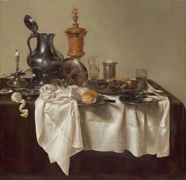 Banquet Piece with Mince Pie, 1635. Creator: Willem Claesz Heda