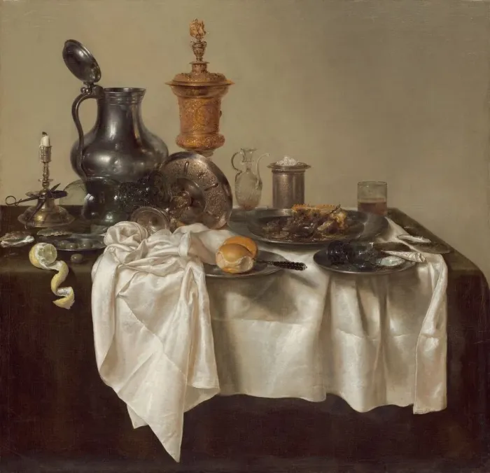 Framed Print : Banquet Piece with Mince Pie, 1635. Creator: Willem Claesz Heda Framed Print : Banquet Piece with Mince Pie, 1635. Creator: Willem Claesz Heda
