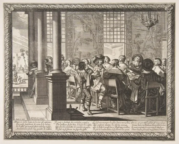 Framed Print : The Banquet for the Return of the Prodigal Son, ca. 1636. Creator: Abraham Bosse Framed Print : The Banquet for the Return of the Prodigal Son, ca. 1636. Creator: Abraham Bosse