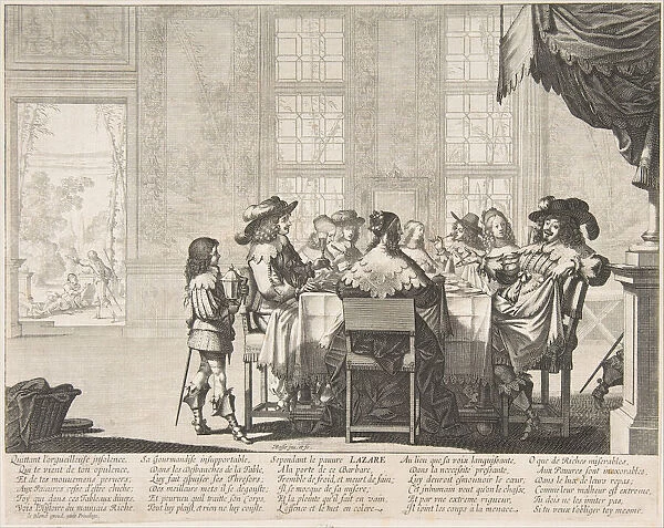 The Banquet of the Rich Man, mid to late 17th century. Creator: Abraham Bosse
