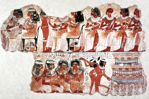 Banquet Scene, Wall Painting, Tomb of Nebamun, Thebes, 18th Dynasty