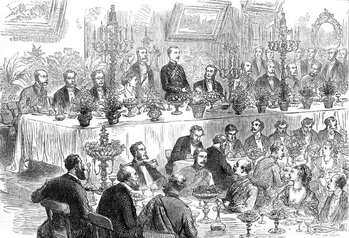 Framed Print : Banquet to Sir Garnet Wolseley at Portsmouth, 1874. Creator: Unknown Framed Print : Banquet to Sir Garnet Wolseley at Portsmouth, 1874. Creator: Unknown
