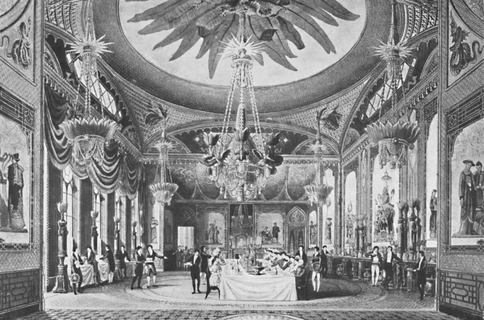 Framed Print : The Banqueting Room, c1827, (1939) Framed Print : The Banqueting Room, c1827, (1939)