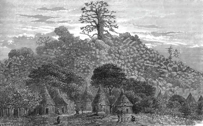 Framed Print : The Baobab Tree of Kouroundingkoto; Journey from the Senegal to the Niger, 1875. Creator: Unknown Framed Print : The Baobab Tree of Kouroundingkoto; Journey from the Senegal to the Niger, 1875. Creator: Unknown