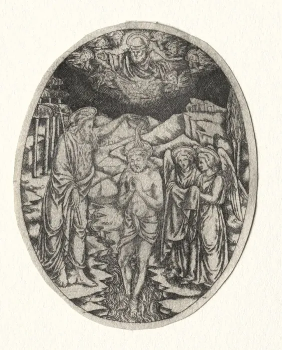 Framed Print : Baptism of Christ, 1400s. Creator: Unknown Framed Print : Baptism of Christ, 1400s. Creator: Unknown