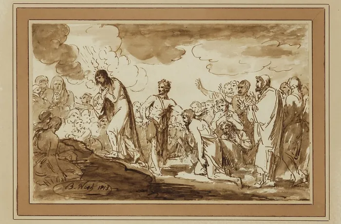 Framed Print : The Baptism of Christ, 1813. Creator: Benjamin West Framed Print : The Baptism of Christ, 1813. Creator: Benjamin West