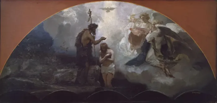 Framed Print : The Baptism of Christ, 1876. Artist: Siemiradzki, Henryk (1843-1902) Framed Print : The Baptism of Christ, 1876. Artist: Siemiradzki, Henryk (1843-1902)
