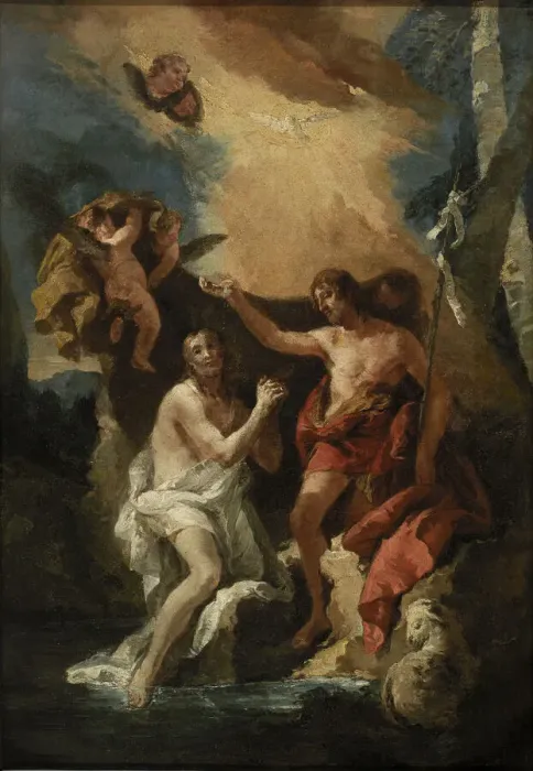 Framed Print : Baptism of Christ, 18th century. Creator: Unknown Framed Print : Baptism of Christ, 18th century. Creator: Unknown