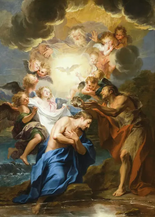 Framed Print : The Baptism of Christ, c1690. Creator: Antoine Coypel Framed Print : The Baptism of Christ, c1690. Creator: Antoine Coypel