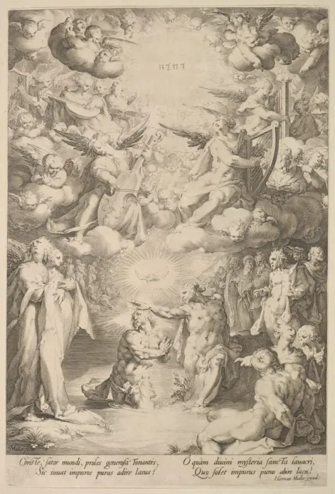 Framed Print : Baptism of Christ, ca. 1600. Creators: Cornelis Cornelisz van Haarlem, Jan Muller Framed Print : Baptism of Christ, ca. 1600. Creators: Cornelis Cornelisz van Haarlem, Jan Muller