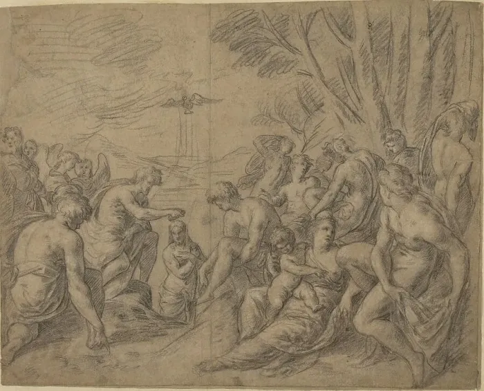 Framed Print : The Baptism of Christ, late 16th century. Creator: Unknown Framed Print : The Baptism of Christ, late 16th century. Creator: Unknown