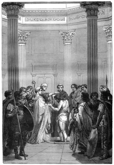 Framed Print : The Baptism of Clovis, 496 (1882-1884) Framed Print : The Baptism of Clovis, 496 (1882-1884)