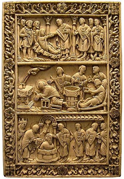 The Baptism of Clovis, ca 850. Artist: West European Applied Art