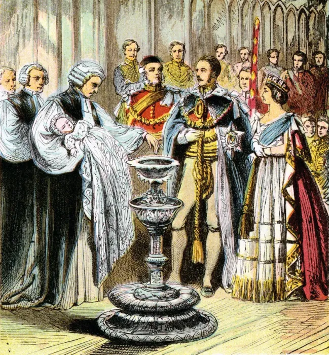 Framed Print : Baptism of Prince of Wales, 1842 (c1850s) Framed Print : Baptism of Prince of Wales, 1842 (c1850s)