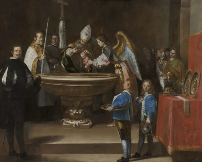 Framed Print : The Baptism of Saint Francis, ca 1664 Framed Print : The Baptism of Saint Francis, ca 1664