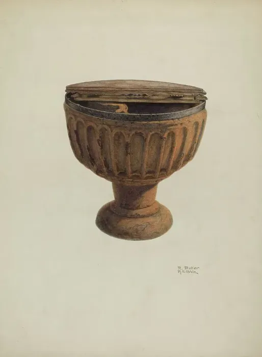 Framed Print : Baptismal Font, 1939. Creators: Ruth Buker, Raymond E. Noble Framed Print : Baptismal Font, 1939. Creators: Ruth Buker, Raymond E. Noble