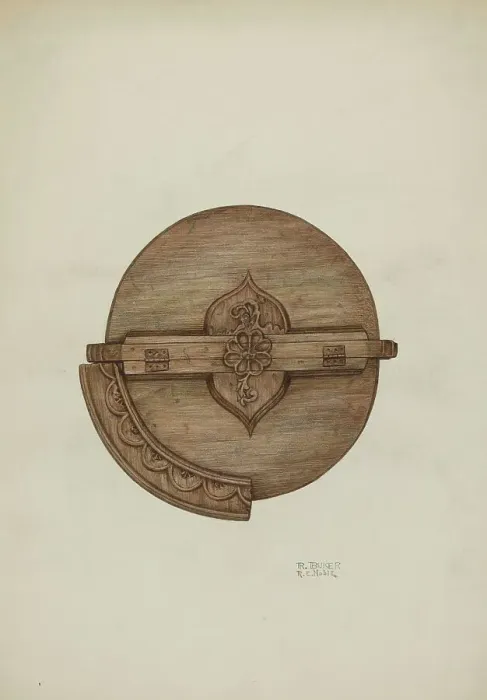Framed Print : Baptismal Font, Cover, c. 1939. Creators: Ruth Buker, Raymond E. Noble Framed Print : Baptismal Font, Cover, c. 1939. Creators: Ruth Buker, Raymond E. Noble