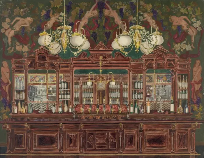 Framed Print : Bar, 1935 / 1942. Creator: Perkins Harnly Framed Print : Bar, 1935 / 1942. Creator: Perkins Harnly