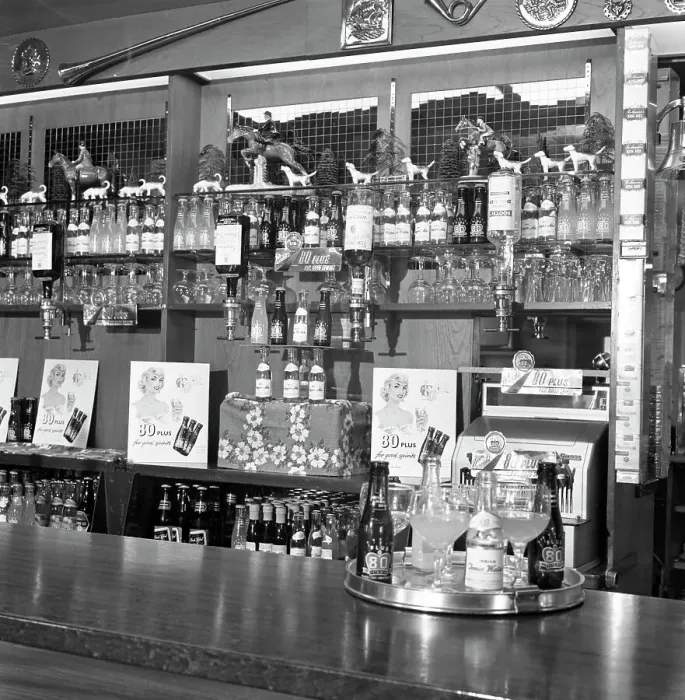 Framed Print : Bar of the Cavalier pub, Ravenfield, near Rotherham, South Yorkshire, 1963. Artist Framed Print : Bar of the Cavalier pub, Ravenfield, near Rotherham, South Yorkshire, 1963. Artist