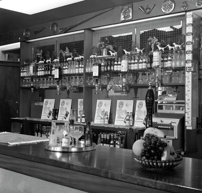 Framed Print : Bar of the Cavalier pub, Ravenfield, near Rotherham, South Yorkshire, 1963. Artist Framed Print : Bar of the Cavalier pub, Ravenfield, near Rotherham, South Yorkshire, 1963. Artist