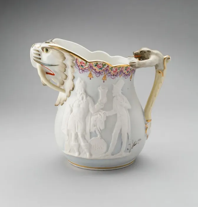 Framed Print : Bar Pitcher, c. 1880. Creator: Union Porcelain Works Framed Print : Bar Pitcher, c. 1880. Creator: Union Porcelain Works