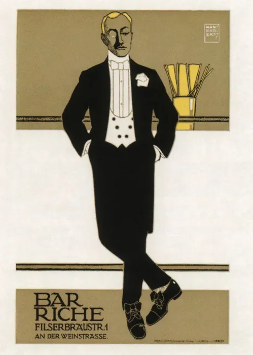 Framed Print : Bar Riche, 1907. Artist: Erdt, Hans Rudi (1883-1925) Framed Print : Bar Riche, 1907. Artist: Erdt, Hans Rudi (1883-1925)