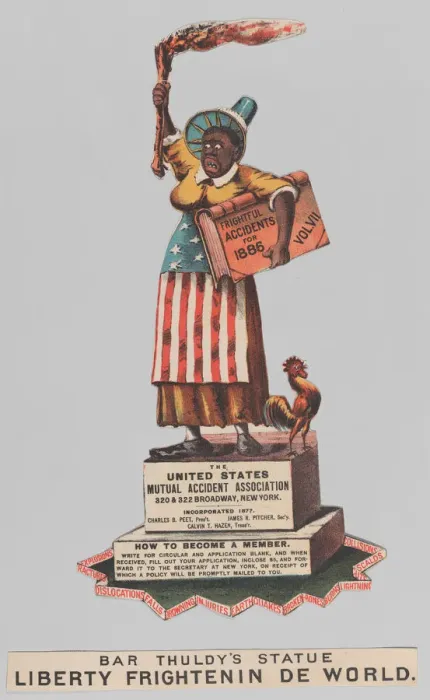 Framed Print : Bar Thuldys Statue: Liberty Frightenin de World, 1886. 1886