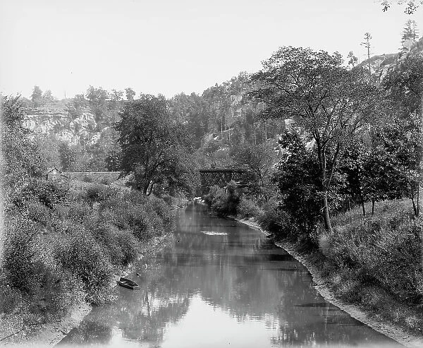 Baraboo River near Ableman's, distant view, between 1880 and 1899. Creator: Unknown