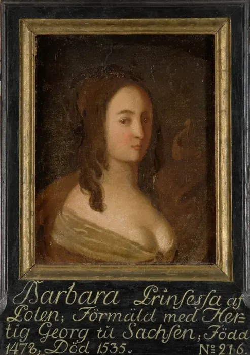 Framed Print : Barbara, 1478-1535, Princess of Poland, Duchess of Saxony, c16th century. Creator: Anon Framed Print : Barbara, 1478-1535, Princess of Poland, Duchess of Saxony, c16th century. Creator: Anon