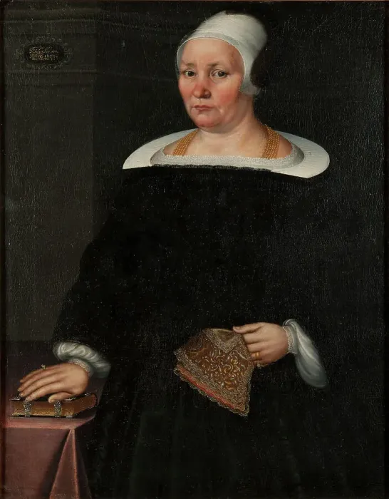 Framed Print : Barbara (Barbro) Cassiopæa (1610-1679), married to contract provost Olaus Christophori... 1954. Creator: Johan I Aureller Framed Print : Barbara (Barbro) Cassiopæa (1610-1679), married to contract provost Olaus Christophori... 1954. Creator: Johan I Aureller