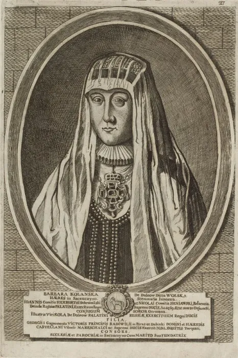 Framed Print : Barbara Radziwill (Kolanska). From: Icones Familiae Ducalis Radivilianae, 1758