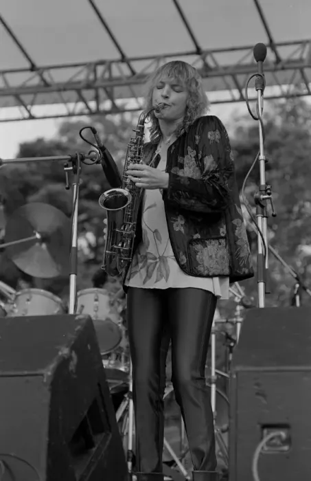 Framed Print : Barbara Thompson, Knebworth Jazz Festival, Hertfordshire, July, 1981. Artist: Brian O Connor Framed Print : Barbara Thompson, Knebworth Jazz Festival, Hertfordshire, July, 1981. Artist: Brian O Connor