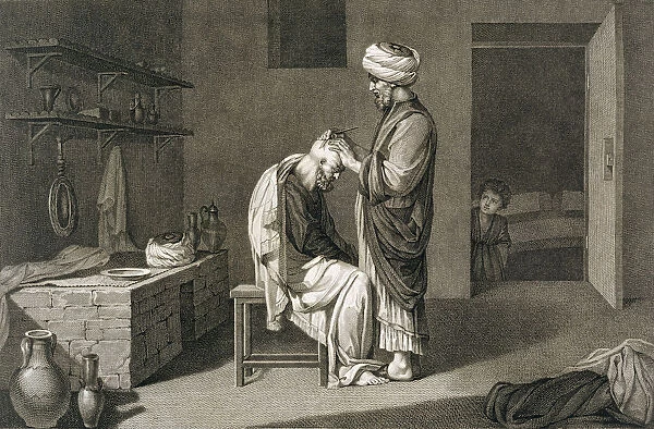 The Barber, 1822. Artist: Etienne Frederic Lignon