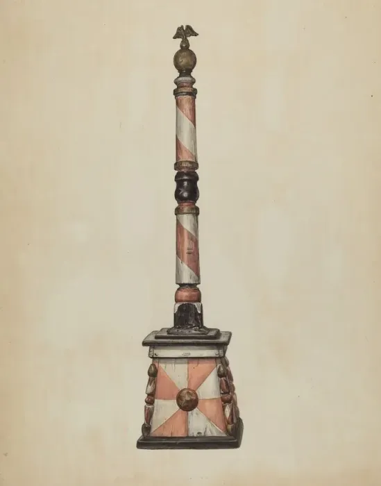 Framed Print : Barber Pole, 1935  /  1942. Creator: Elisabeth Fulda