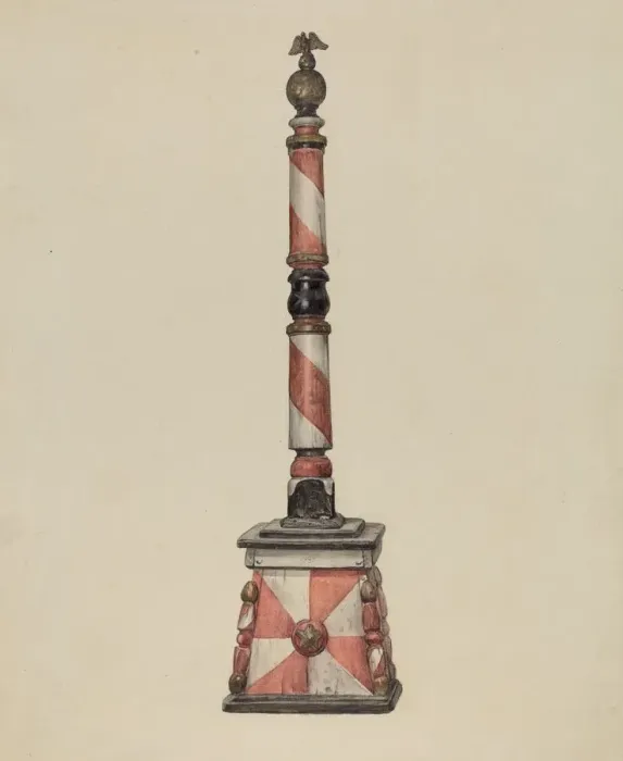 Framed Print : Barber Pole, 1935 / 1942. Creator: Unknown Framed Print : Barber Pole, 1935 / 1942. Creator: Unknown