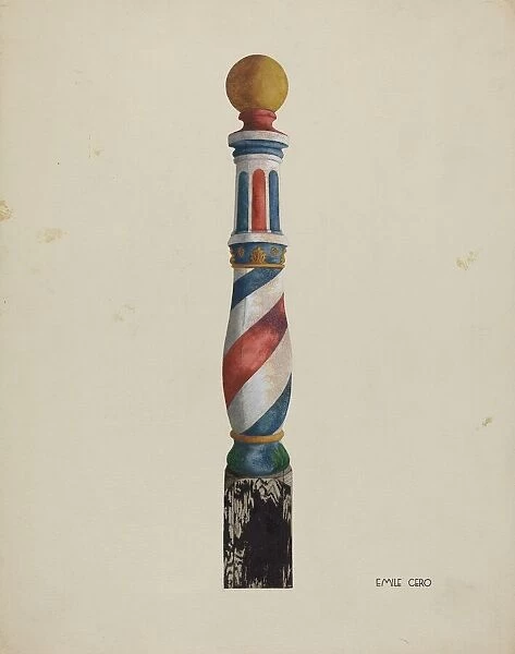 Barber Pole, c. 1939. Creator: Emile Cero