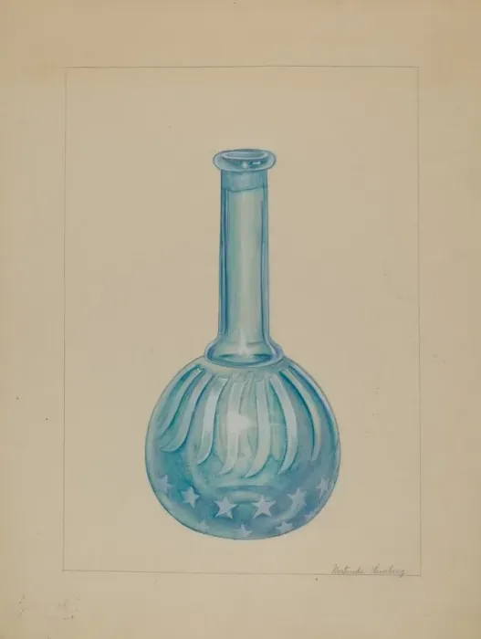 Framed Print : Barber Shop Bottle, c. 1936. Creator: Gertrude Lemberg Framed Print : Barber Shop Bottle, c. 1936. Creator: Gertrude Lemberg