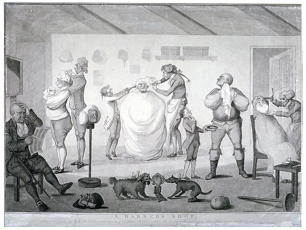 A barbers shop, 1784